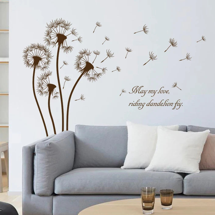 Dandelion Stickers Wall Sticker Wall Art Home Decoration Accessories Bedroom Decor Wall Stickers Home Decor Living Room