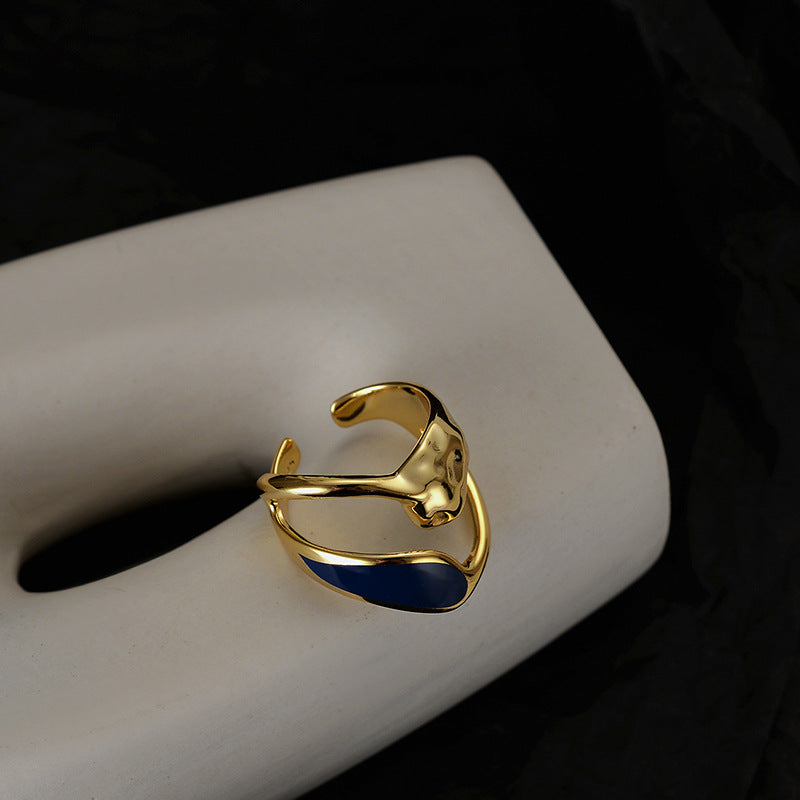 Women's Sterling Silver Enamel Ring