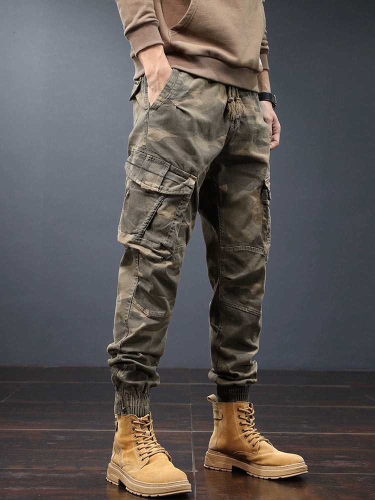 Trendy Camouflage Loose Harlan Match with Martin Boots Cargo Pants