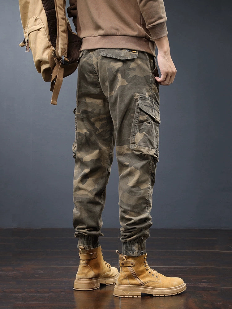 Trendy Camouflage Loose Harlan Match with Martin Boots Cargo Pants