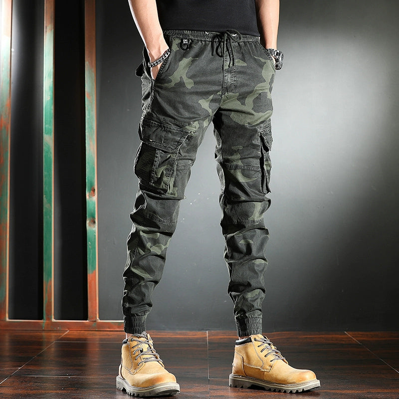 Fashion Brand Camouflage American Tactical Slim-Fit Zipper Overalls