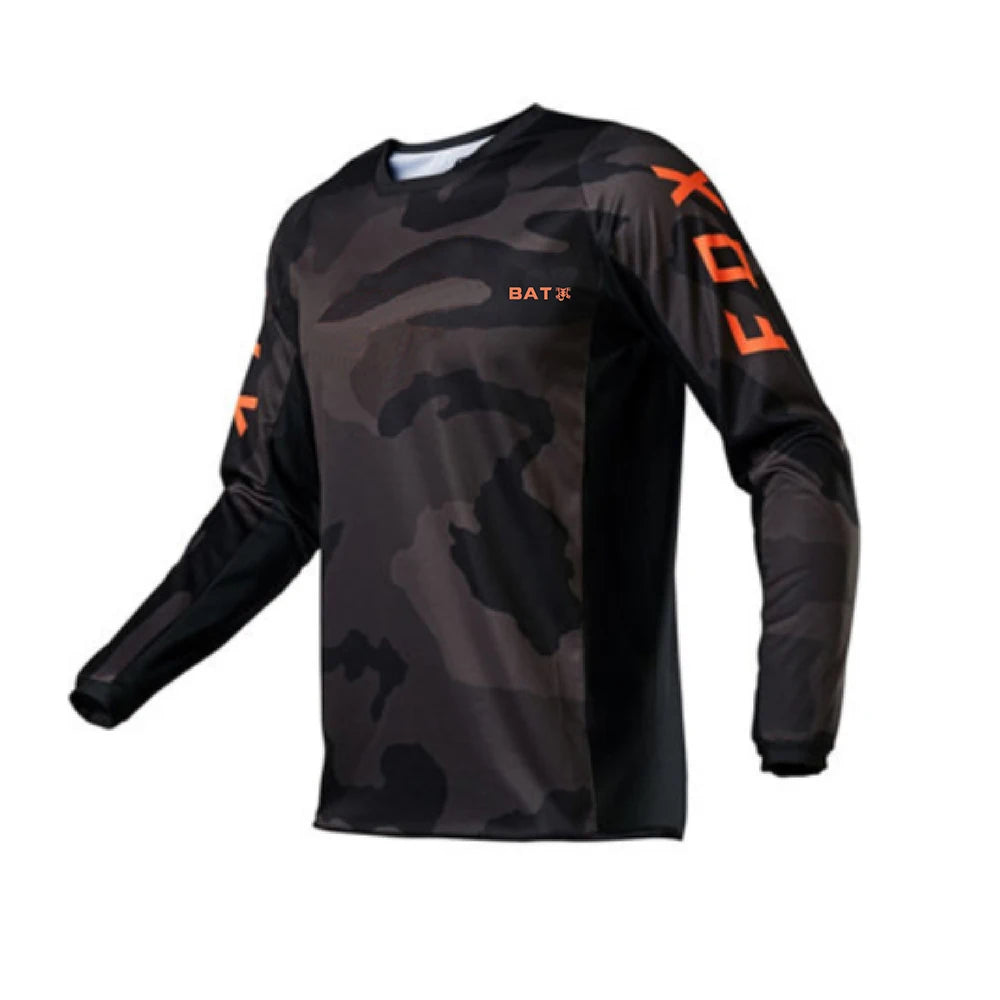 Men's Downhill Jersey Mountain Bike MTB BAT FOX Offroad DH Motorcycle Motocross Sportwear Clothing Racing Cycling Jersey