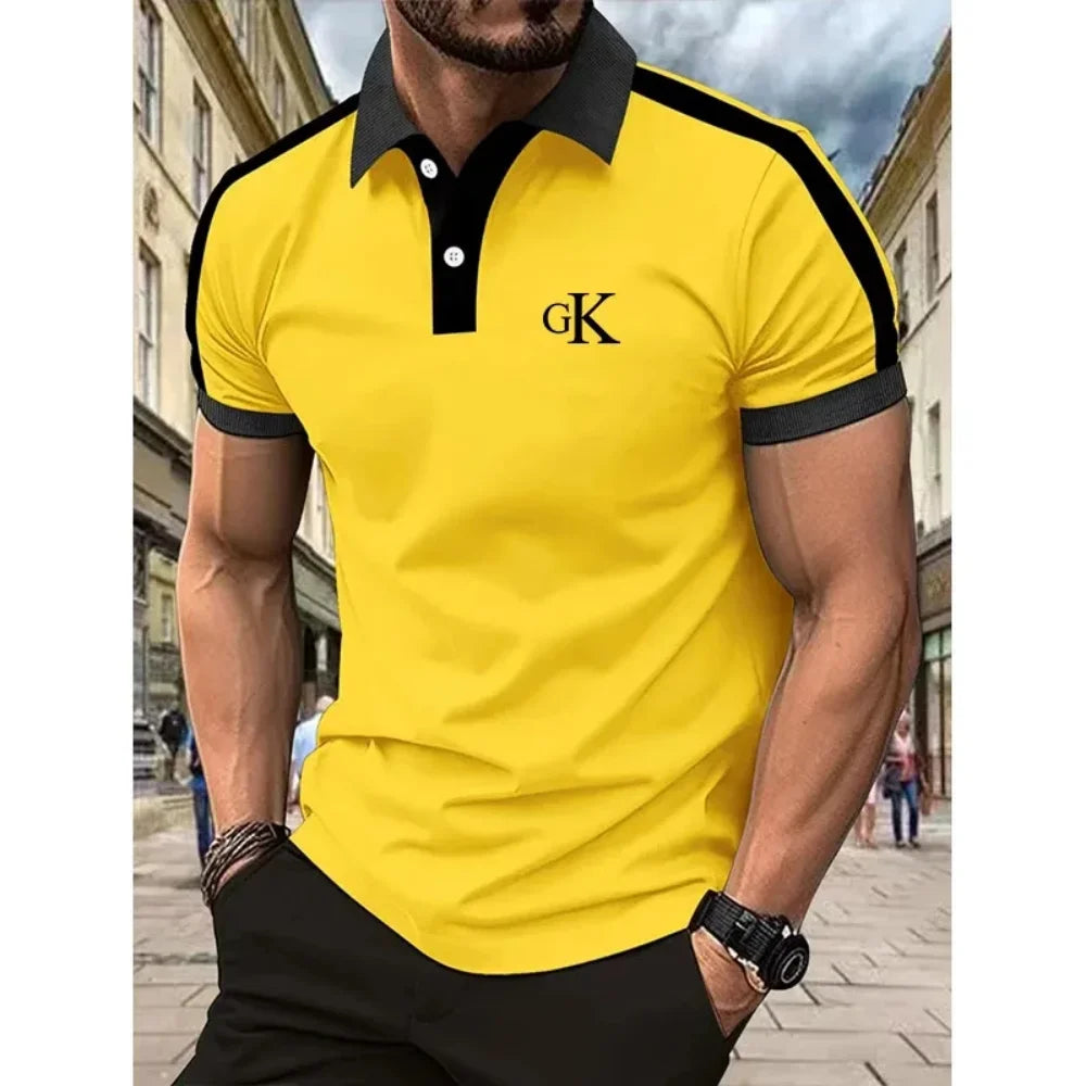 New Men's Polo Shirt Short Sleeve 3d Printed Lower Neck Buttons Polo Shirt Men Casual Street Wear 2024 Summer Mens Tops Clothes