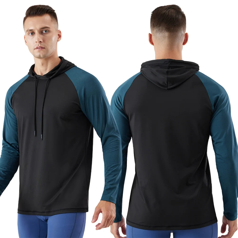 Men's Hooded Sweatshirts Running Training Fitness Hoodies Gym Sports Jackets Coats Quick Dry Male Sportwear