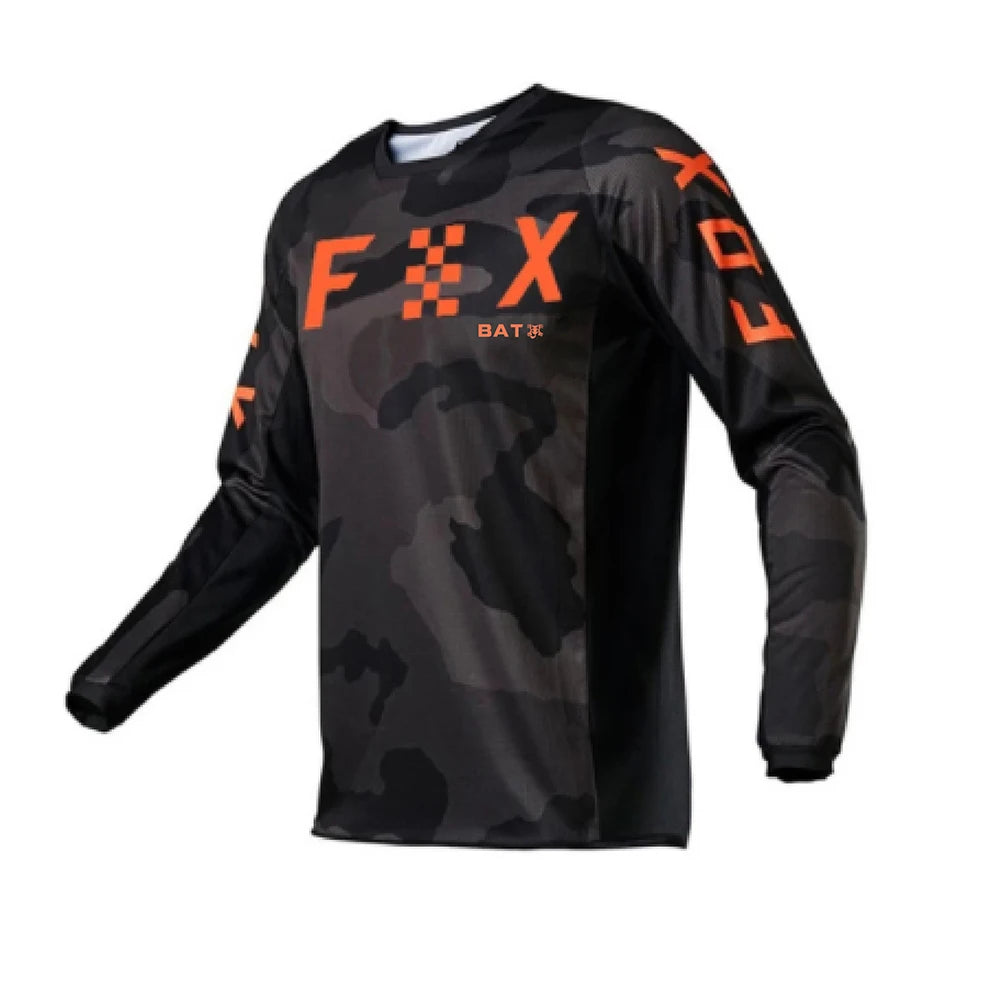 Men's Downhill Jersey Mountain Bike MTB BAT FOX Offroad DH Motorcycle Motocross Sportwear Clothing Racing Cycling Jersey