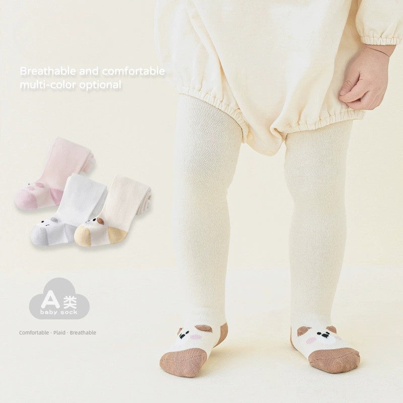 Baby Pantyhose Spring and Autumn Pure Cotton Thin Body Stockings Newborn Outer Wear Leggings Baby Socks Not Tight