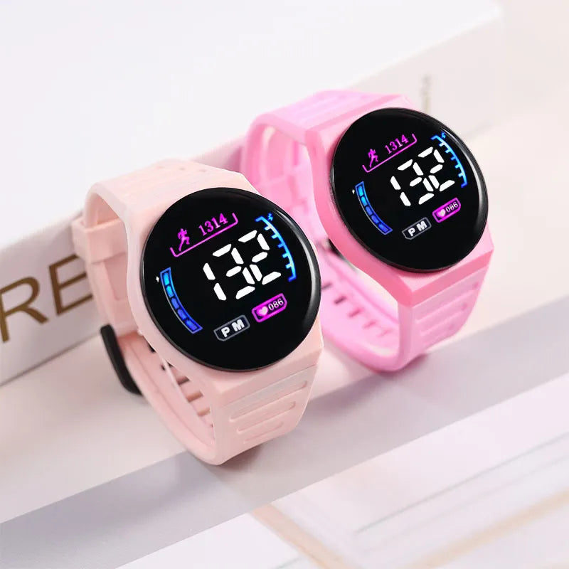 Sports Digital Children's Watch for Women free shipping Waterproof Kids Touch LED Wristwatch Girls Birthday Gift montres femmes