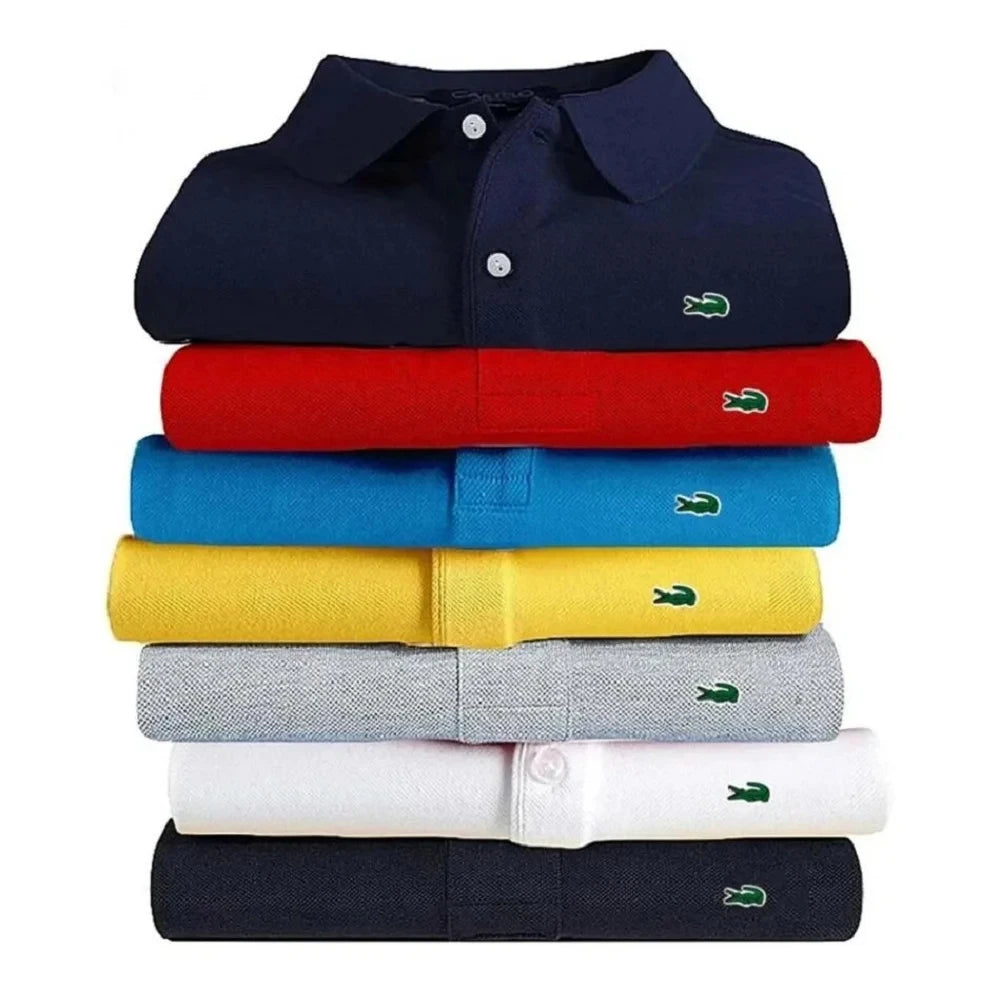 Summer Breathable Men's Polo Shirt Brand Embroidery Polo Shirts Casual Homme Fashion Lapel Short Sleeve T-Shirt Tops S-6XL