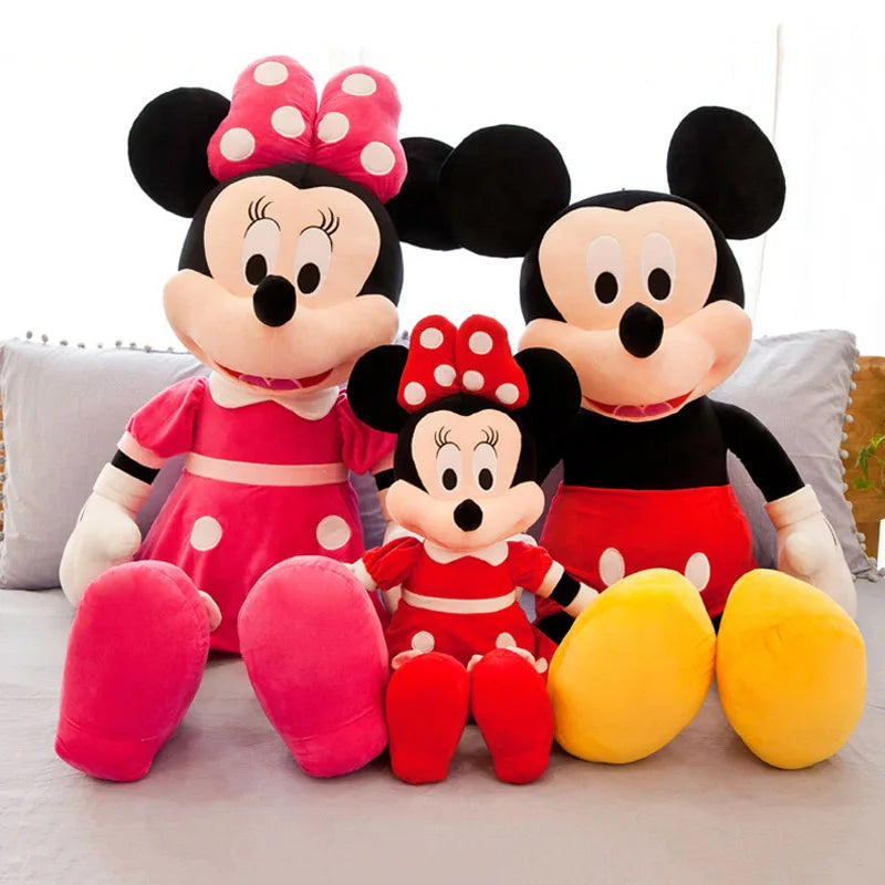 20-75CM Disney Kids Mickey Mouse Plush Toys Birthday Gift High Quality Short Plush Cute Minnie Girl Plush Toy