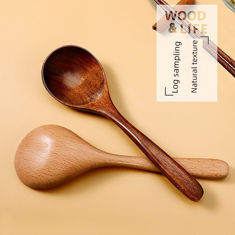 Large Size Dried Rice Soup to Eat Fried Powder Wooden Spoon