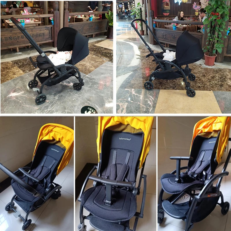 Lightweight Baby Stroller Travel Portable Pram Infant Trolley 0~36 Month Baby Stroller Can Bring On Board Two Way Pushchair