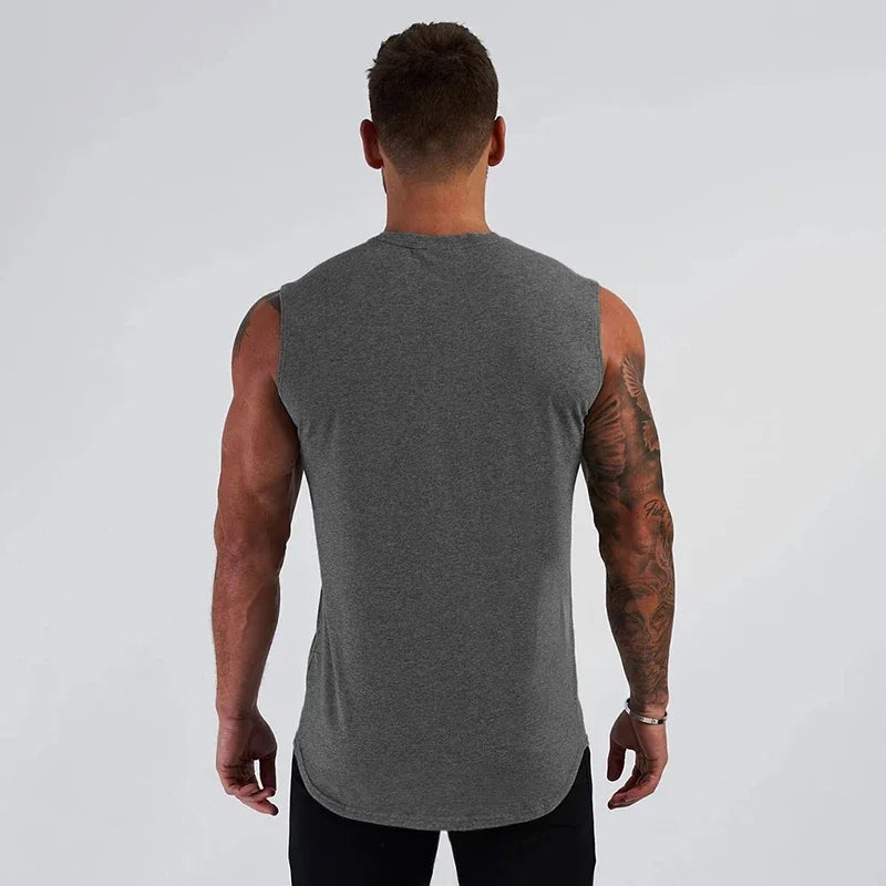 Summer Workout Sleeveless Shirt Gym Tank Top Men Bodybuilding Clothing Fitness Mens Sportwear Vests Muscle Men Tank Tops